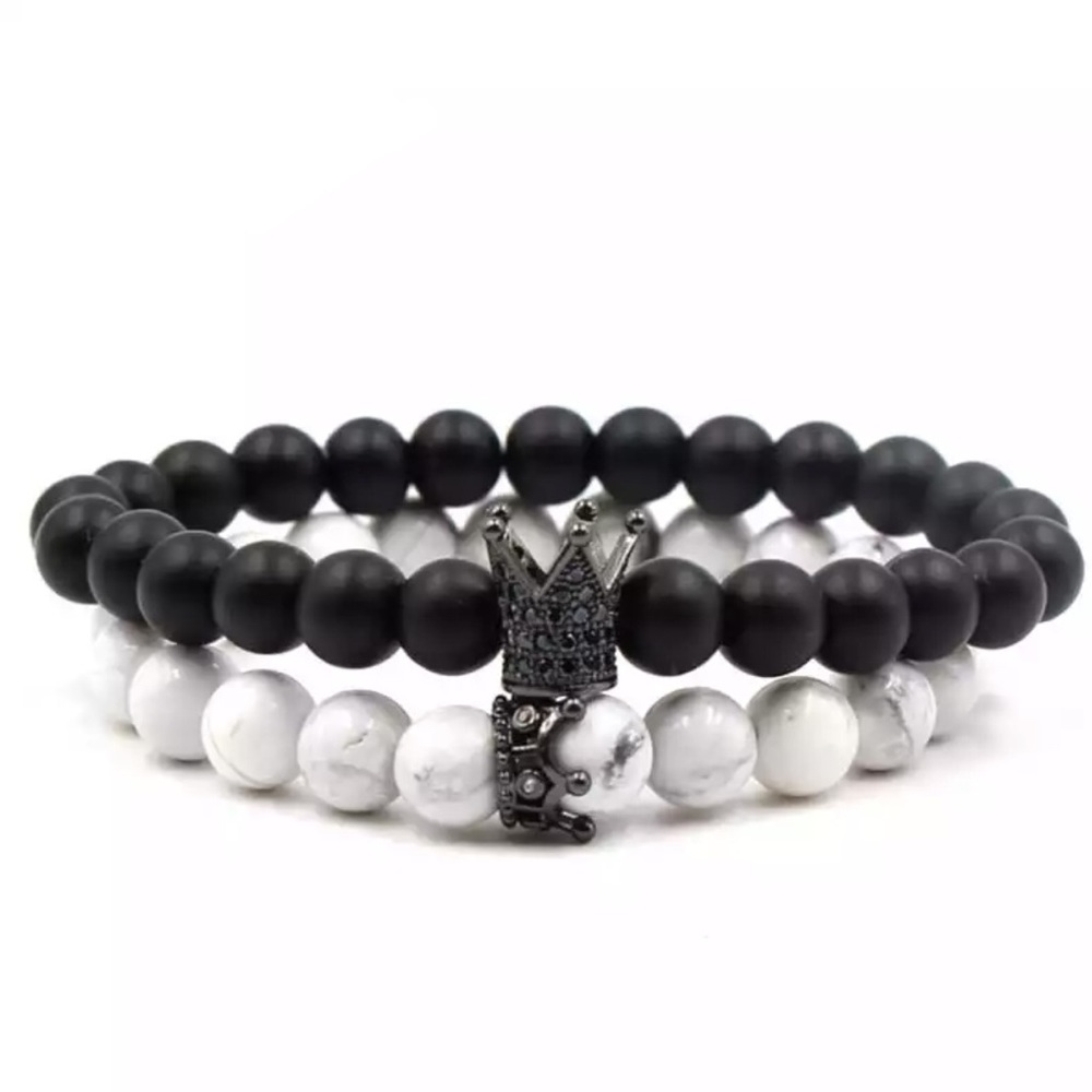 2pk couples Crown bracelets set